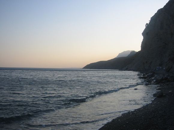 Thermes beach at the end of the day