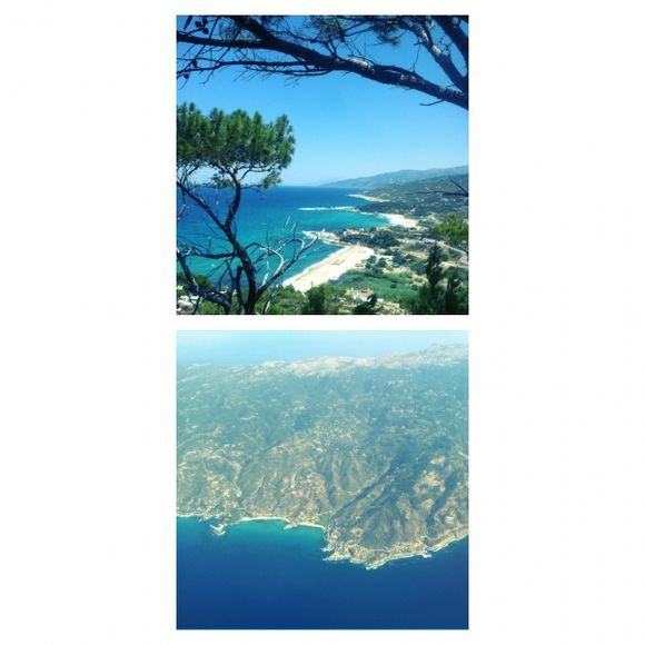 Mesakti beach - Island view vs flight view - Ikaria