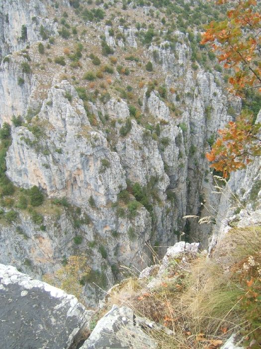 Looking down Vikos Gorge