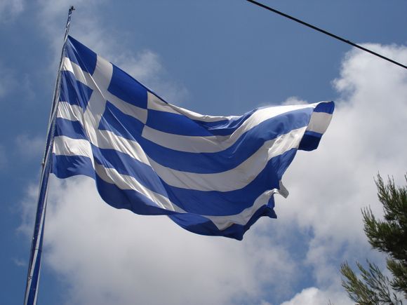 The biggest greek flag in the world, as mentioned in the Guiness Book of Records. The size is 18x37 meters.