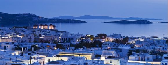 Twilight hour of Mykonos