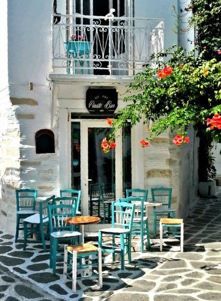 Memories of the charming Cyclades whisk me off to pretty squares, where floral canopies provide a respite from midday heat and cute cafes serve refreshing treats, before the intrigue of exploring continues.
