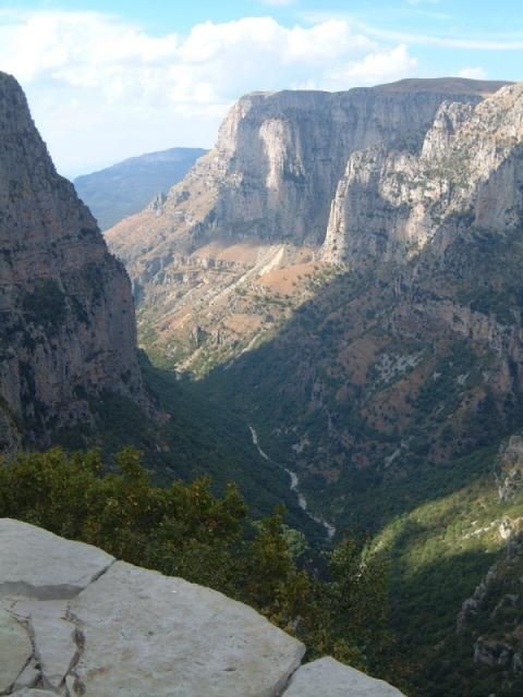 View of Vikos gorge from Oxia