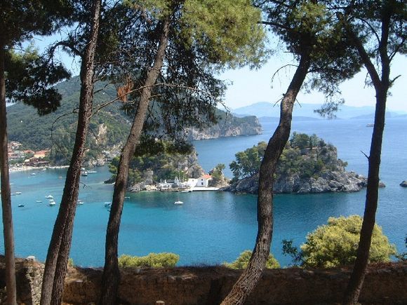 Islet of Panagia from Parga castle