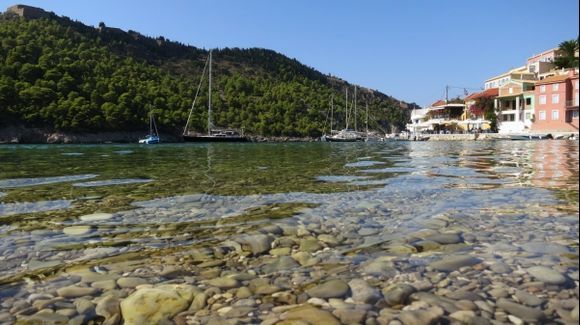 The crystal clear waters of Assos