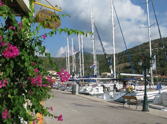 Yachts on the quay in Sivota