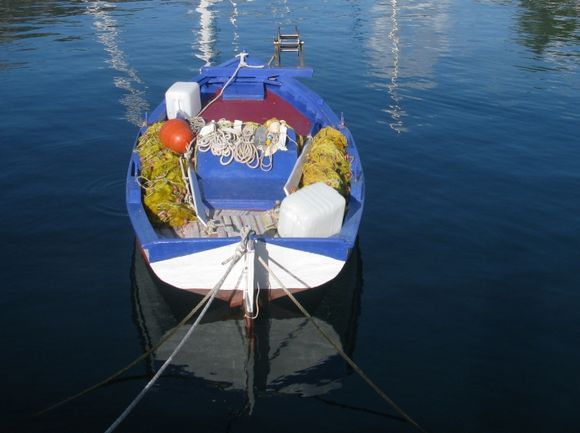 Fishing boat in Efimia harbour