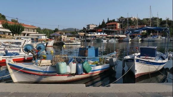 The small fishing port of Vathi on the Methana peninsula