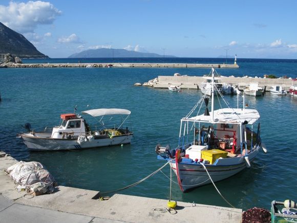 Fishing boats in the harbour of Poros