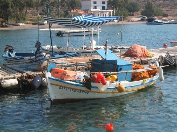 Fishing boat in Perdika Harbour