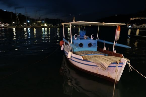 Fishing boat in the port of Vathi (Meganisi)